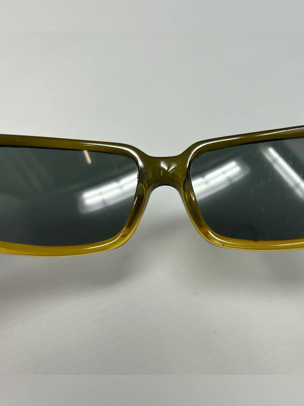 VTG Y2K VonZipper Wrap Sunglasses Sham Gradient Frames Green To Yellow